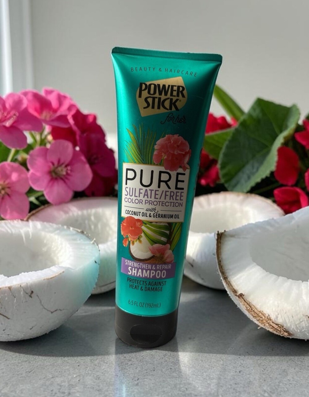 Power Stick Pure Strengthen & Repair Shampoo, Coconut Oil & Geranium Oil 6.5 oz